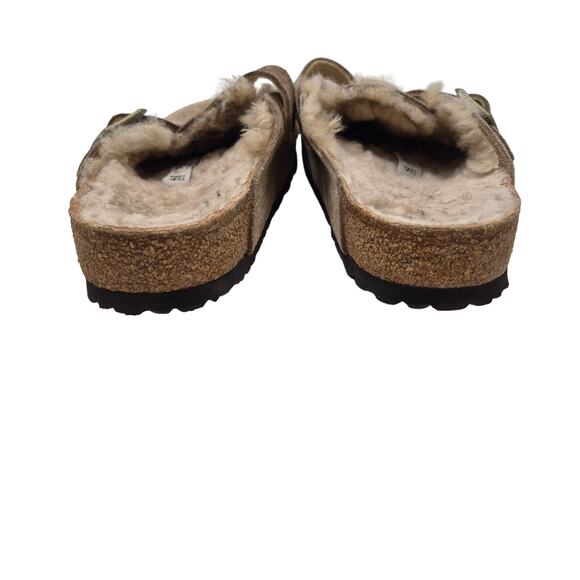 Birkenstock Boston Shearling Clog Taupe Leather Slip-ons clogs Men\'s 42 US 9-9.5 main image 6
